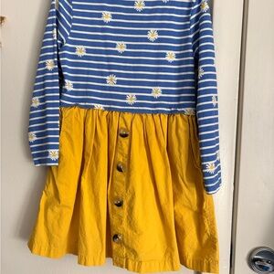 Mini Boden Blue and White Striped Dress